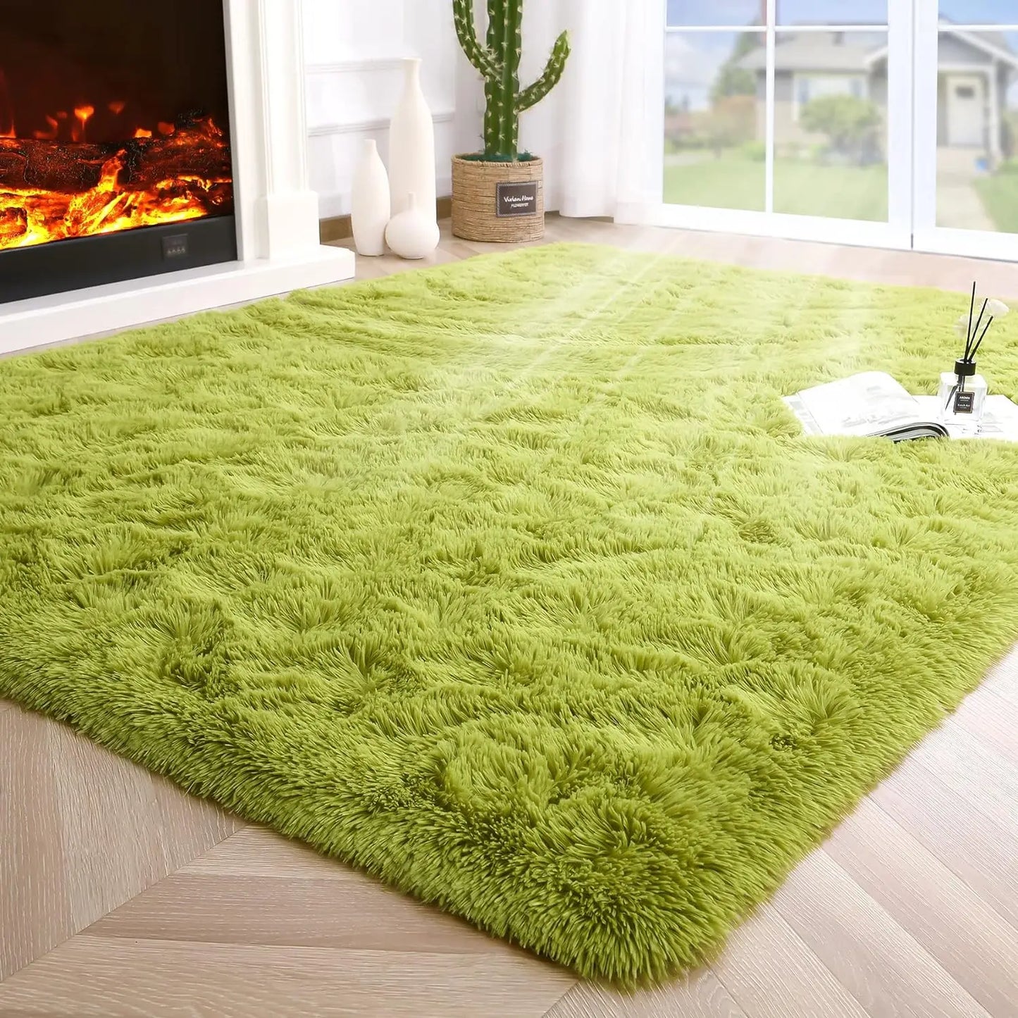 Flauschiger Teppich für das Schlafzimmer, zottelige, flauschige Teppiche für das Schlafzimmer, dicke schwarze Teppiche für das Wohnzimmer, Teppiche für Mädchen und Jungen