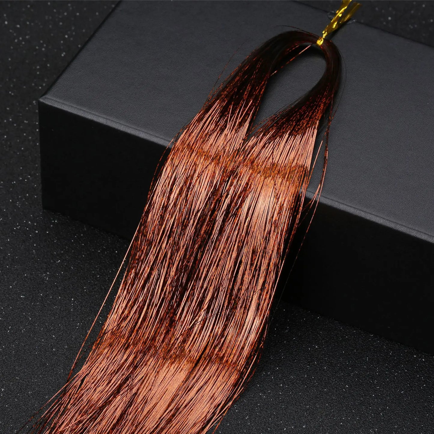 Shiny Sparkle Hair Tinsel 150PC/120cm Thin Colorful Rainbow Silk Hair Extensions Dazzles Women Hippie for Braiding Headdress