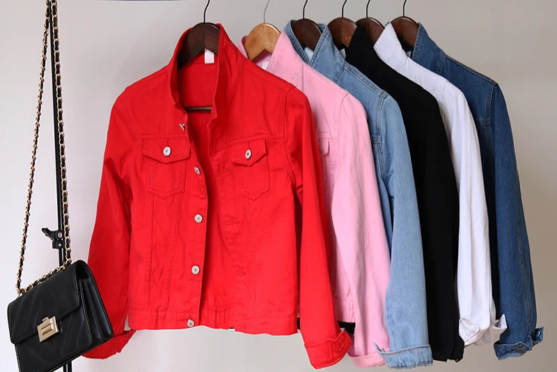 New Women's Denim Jacket Spring and Autumn 2026 Casual Short Denim Jacket Women's Korean Version Solid Color Jacket Clothes
