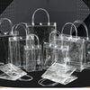 10/20pcs/lot Transparent Soft PVC Gift Tote Packaging Bags with Hand Loop Clear Plastic Handbag Cosmetic Bag