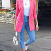 Women Fashion Solid Casual Suit Office Wear Vintage Long Sleeves Coat Spring Autumn Lady Jackets Blazers Jacket Lapel Outerwears