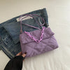 Acryl-Ketten-Umhängetaschen, quadratisch, lässig, Klappe, Damen-Pendeltaschen, gesteppt, All-Match, Winter, große Kapazität für Mädchen zum Einkaufen