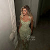 Lace Evening Dresses Woman Elegant Party With Corset Applique Mermaid Birthday Dresses Prom Gowns Halter Neck Customized