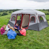 Camping Tent Cabin Tent 10 Person 2 Rooms Waterproof Shelter Large Room