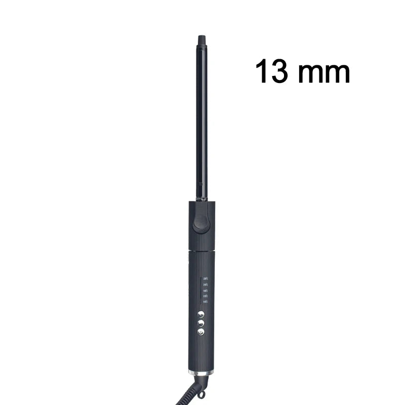Professioneller rotierender Lockenstab Nano Titanium Schwarz Haarlockenwickler mit 230 Grad