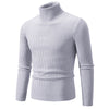 Autumn Men's Turtleneck Sweater Winter Knitted Striped Warm Outdoor Tops