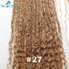 Crochet Braids Echthaar vorgeflochten Boho Box Braid Häkelzöpfe Echthaar vorgeflechtet mit lockigen Enden 100 Strähnen Farbe 30 27