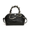 MOODS Designer Luxury Bags For Women Crocodile Pattern Top-handle Shell Bag With Snake Hardware Wild Shoulder Crossbody Handbags