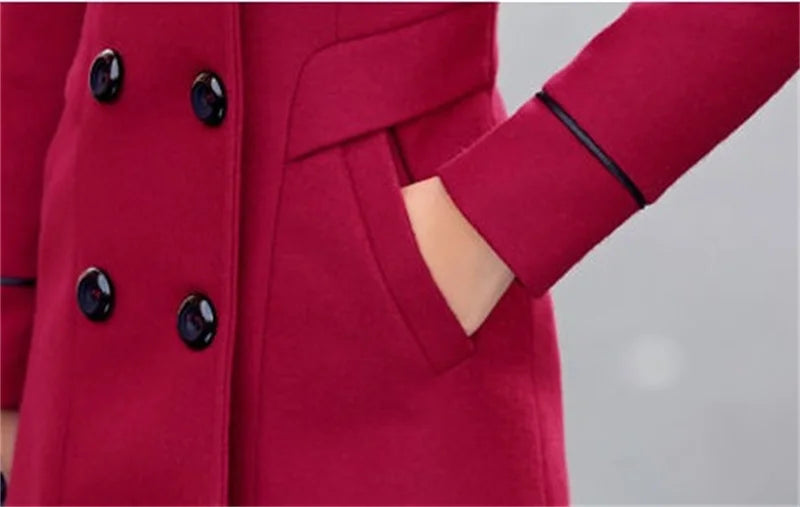 Woman Autumn Winter Jacket 2026 Wool Coats For Women Overcoat Double-breasted Woolen Jackets For Women Outerwear