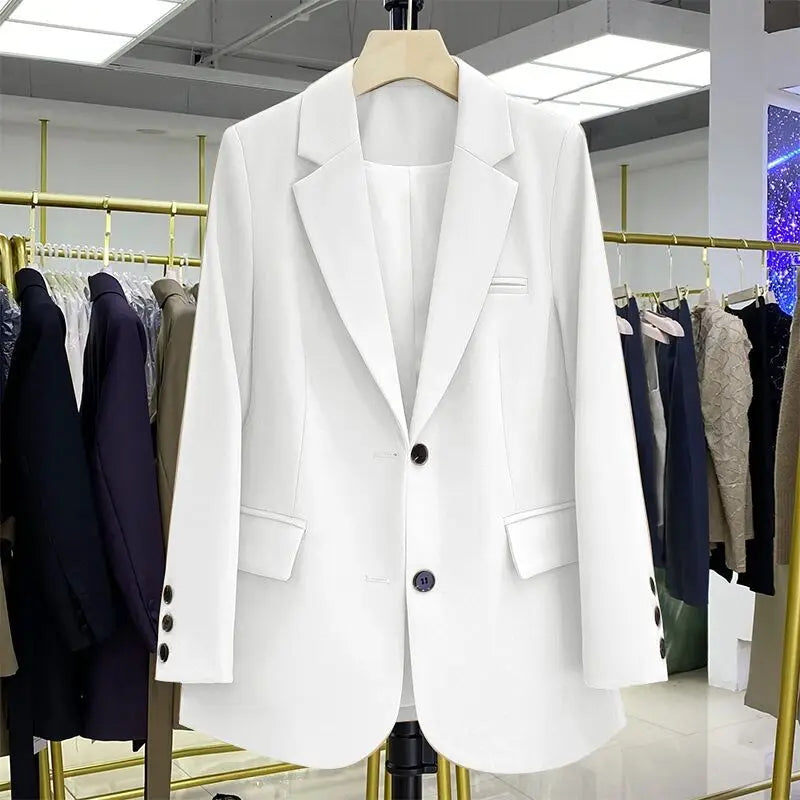 Candy Color Blazer Women Clothing Trends Long Sleeves Blazers Chic Office Ladies Jackets Luxury High-end Coat Vestido Outerwear
