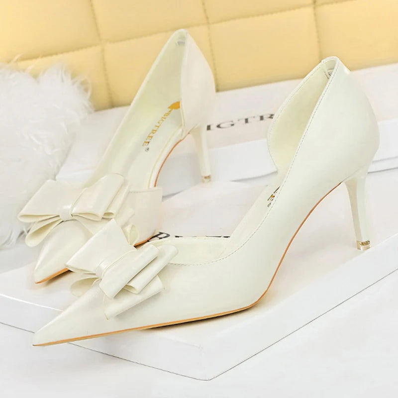 BIGTREE Shoes Bow-knot Woman Pumps Stiletto 10.5 Cm Women Basic Pump Pointed Toe Classic Pumps Sexy High Heels Women Shoes 2026