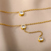 Double Layer Hollow Clavicle Chain Stainless Steel Necklace For Women Punk Hip-Hop Streetwear Jewelry Dropshipping