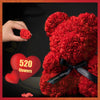 Valentinstagsgeschenke Dekoration Rosenbär Künstliche Blume mit Box Lichter Teddybär für Frauen Freundin Geburtstagsgeschenk Liebesblume