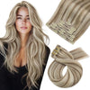 Full Shine Human Hair Extensions Clip in Hair Extensions Human Hair 7PCS 105G Double Weft Hair Extensions Human Hair For Woman
