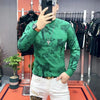 Herren-T-Shirt mit modischer Persönlichkeit, stilvoll und vielseitig, im Trend, Langarm-Herren-Base-Shirt, dicker Stil