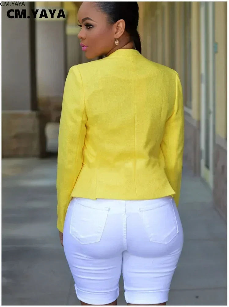 CM.YAYA Women New Winter Hole Ripped High Waist Casual Zipper Fly Knee Length Jeans High Streetwear Denim Shorts Fashion Pants