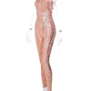 Dulzura Jumpsuit Backless Cross Straps Sexy Shinning Vocation 2024 Spring Summer For Women'S Clothing Party Clubwear