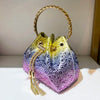 Handhabung Strasssteine Abend-Clutch-Tasche Geldbörsen und Handtasche Luxus Designer Umhängetasche Glänzende Kristall-Clutch-Geldbörse Eimer-Tasche