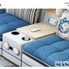 MINGDIBAO Nordische Stoff-Sofagarnitur mit Bluetooth-Lautsprecher & USB – Modernes Modulares Wohnzimmer-Sofa, Großes U-förmiges Ecksofa aus Stoff