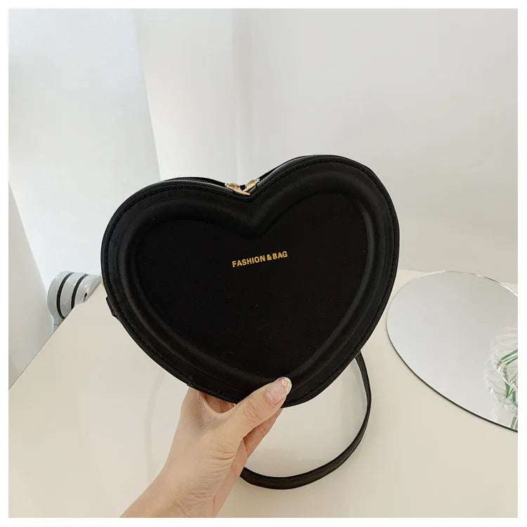 Fashion Heart Shape Crossbody Bags For Women New Solid Pu Leather Shoulder Bag Casual Ladies Handbags Designer Women Bags сумка