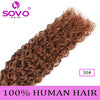 SOVO Honey Blonde Water Wave Human Hair Extensions 100 G Highlight P6/613 Natural Wet and Wavy Peruvian Curly Hair Weave Bundles