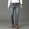 Wthinlee Neue Business Herren Jeans Casual Gerade Stretch Mode Klassische Blau Schwarz Arbeit Denim Hosen Männliche Marke Kleidung