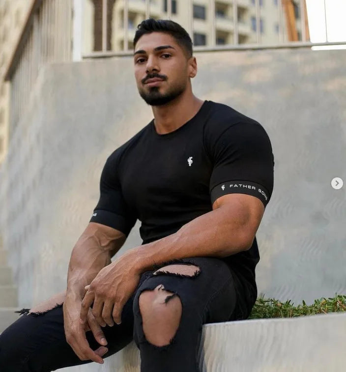 Herren Sommer Rundhals Kurzarm Lockeres T-Shirt