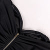 NewAsia Off-Shoulder Blazer-Kleid Zweireihig Rutschfest Rückenfrei Gerafft Tief Ausgeschnitten Reißverschluss Bodycon Robe Elegante Clubkleider