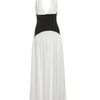Weird Puss Halter Backless Dress Women Elegant Patchwork Corset Deep v-Neck Sleeveless Summer Elegan Birthday Party Vestidos