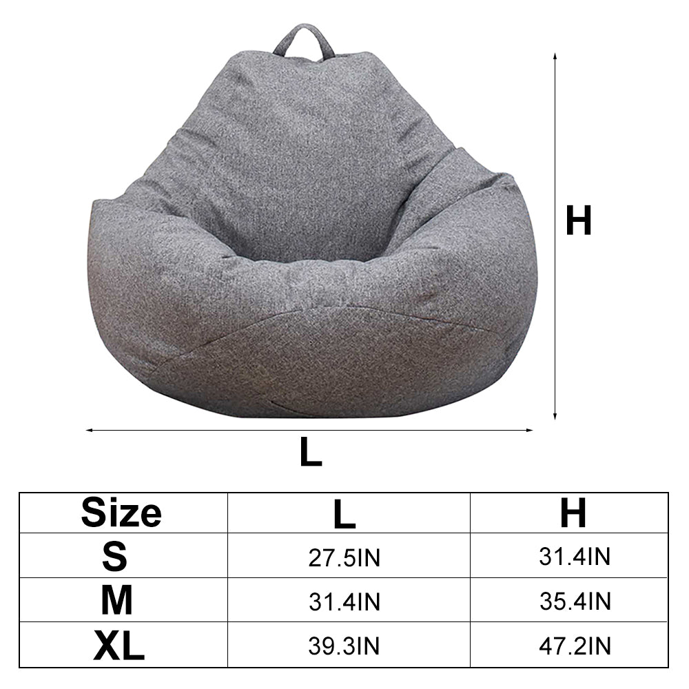 Lazy Sofas Cover Chairs Without Filler Adults Bean Bag Chair Couch Living Room Bedroom Home Tatami Lounger Seat