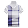 Men's Fashion Business Casual Stripe Polo Comfortable Top British Style