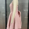Mozision Pailletten-Kleid mit Schleife am Rücken, rückenfrei, sexy Mini-Kleid für Damen, modisches Etuikleid mit eckigem Ausschnitt, ärmellos, hohe Taille, A-Linie, Clubkleid