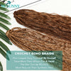 Crochet Braids Echthaar vorgeflochten Boho Box Braid Häkelzöpfe Echthaar vorgeflechtet mit lockigen Enden 100 Strähnen Farbe 30 27