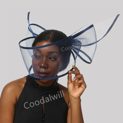 Weißes Netzhäubchen für Hochzeiten, eleganter Hut für Damen, Kentucky Derby Rennen, Kopfschmuck, modische Party, Netz-Chapeau-Mütze für Damen-Events