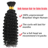 Menschenhaar zum Flechten, Tiefwellen-Bulk zum Flechten, ohne Tressen, Tief gelocktes Flechthaar für Boho Braids, brasilianisches Echthaar