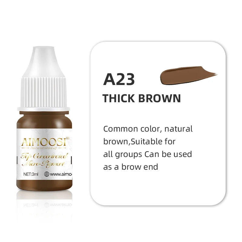 New Top Tattoo Microblading Paint Ink 3ml Pigment For Semi Permanent Body Art Eyebrows Eyeliner Lips Tint Makeup Supplies