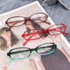 Neue Y2K-Retro-Brille, blaugrün, eckig, kleiner Rahmen, Damen-Anti-Blaulicht-Brille, Mode-Brillengestell 2024