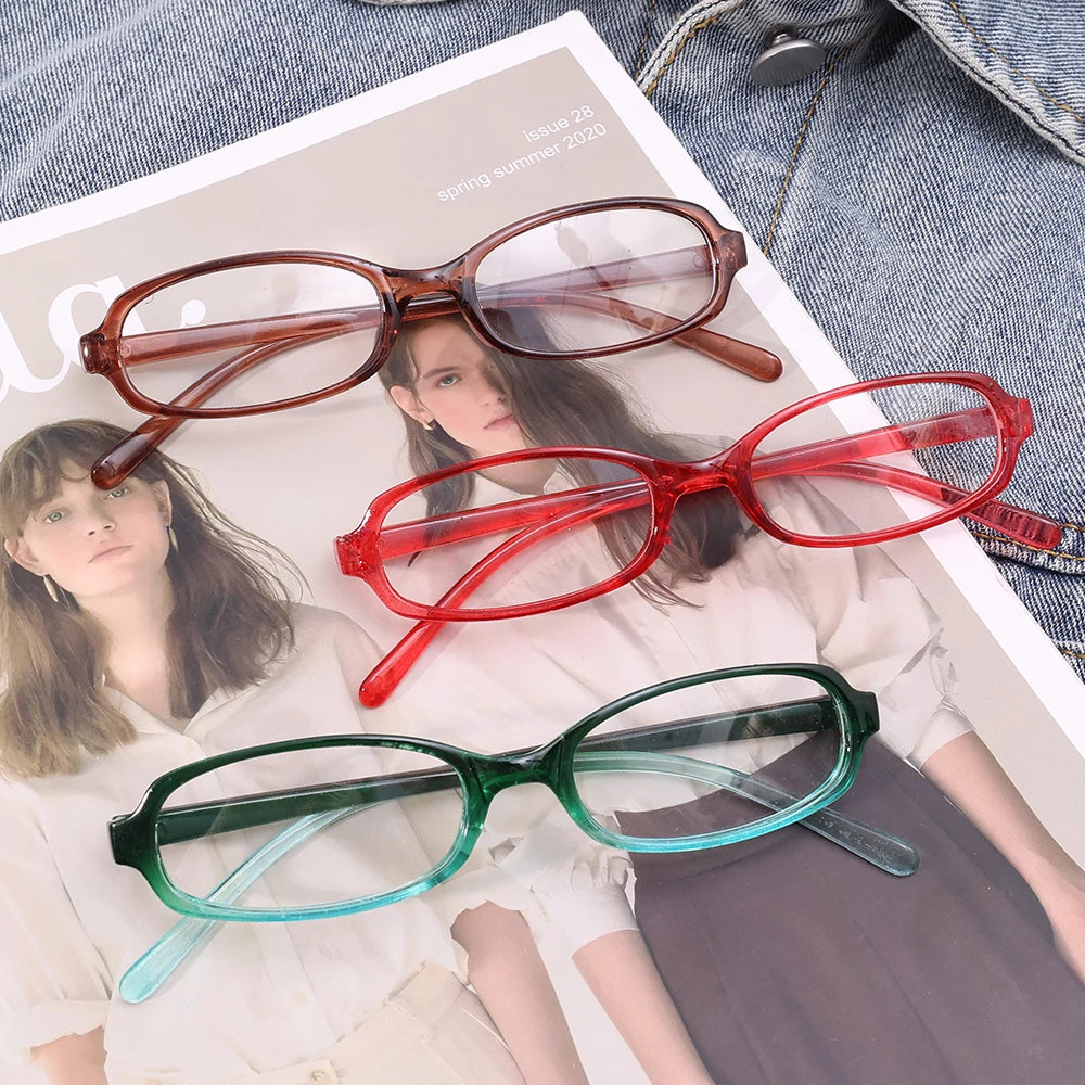 Neue Y2K-Retro-Brille, blaugrün, eckig, kleiner Rahmen, Damen-Anti-Blaulicht-Brille, Mode-Brillengestell 2024