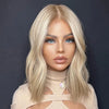 Ombre Blonde 13X4 Transparent Lace Front Echthaarperücke Brauner Ansatz Loose Wave Aschblond 4x4 Closure Perücke vorgezupft