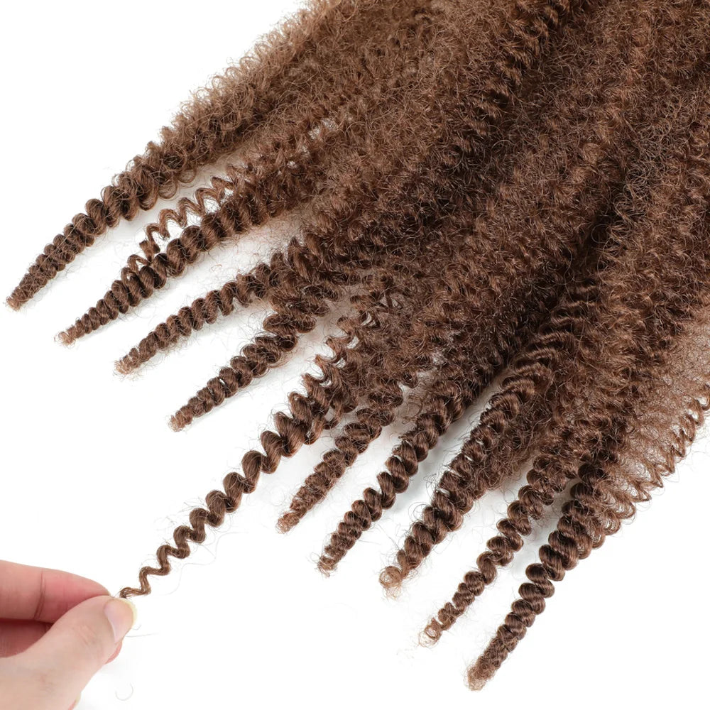 24 Zoll Kinky Afro Springy Braiding Crochet Hair 18 Zoll Marley Kinky Crochet Braids Hair Soft Afro Kinky Twist Crochet Braid Hair