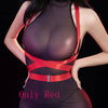 Sexy Women Sheer See Through Micro Mini Dress Oil Shiny Bandage Tight Packet Hip Step Dress Cosplay Maid Pencil Dress