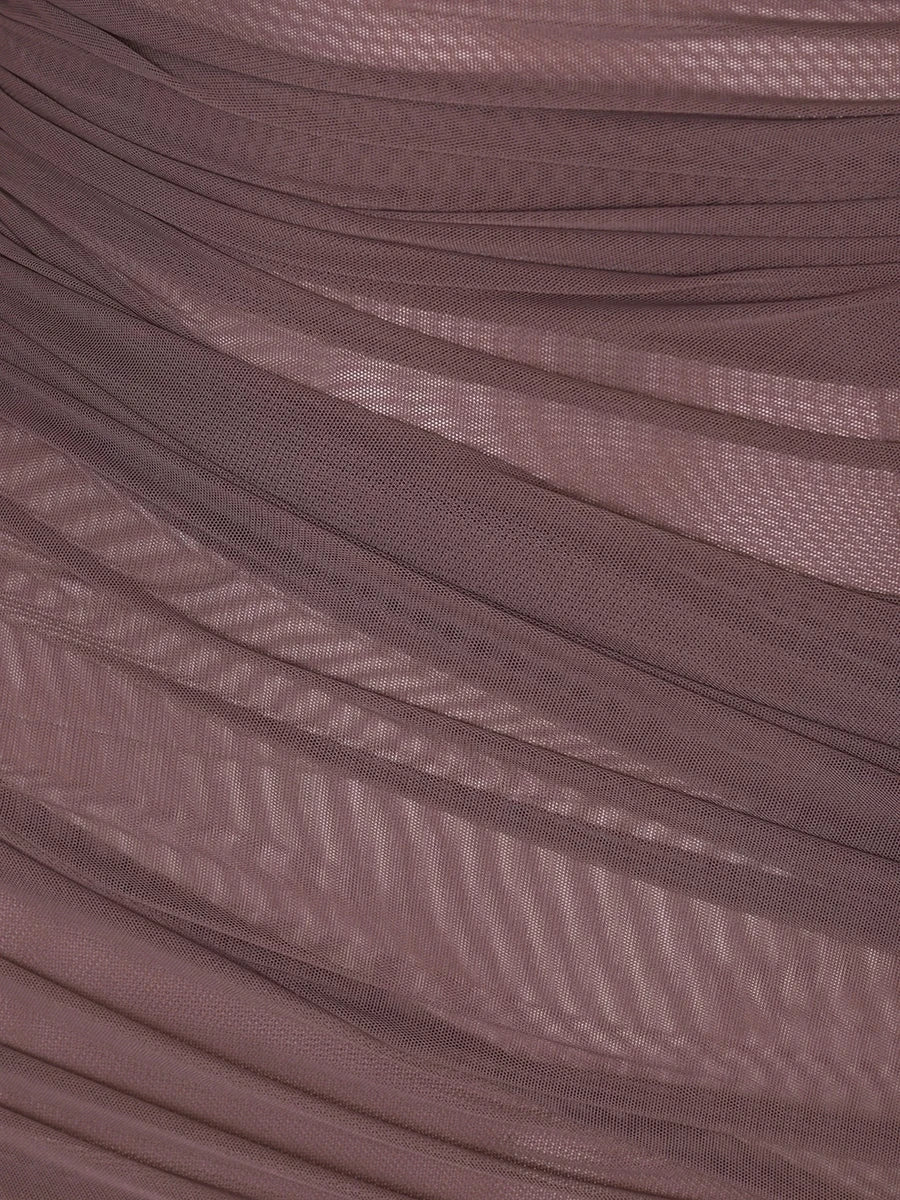 Articat Elegantes Mesh-Patchwork Langarm-Bodycon Party Club Abendkleid Sexy Doppellagiges Perspektivkleid Herbstkleidung