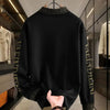 Fashion Hip Hop Halbhoher Kragen Sweatshirts Luxus-Druck Mode Vielseitiger Pullover Hoodie Soziale Nachtclub Herrenbekleidung