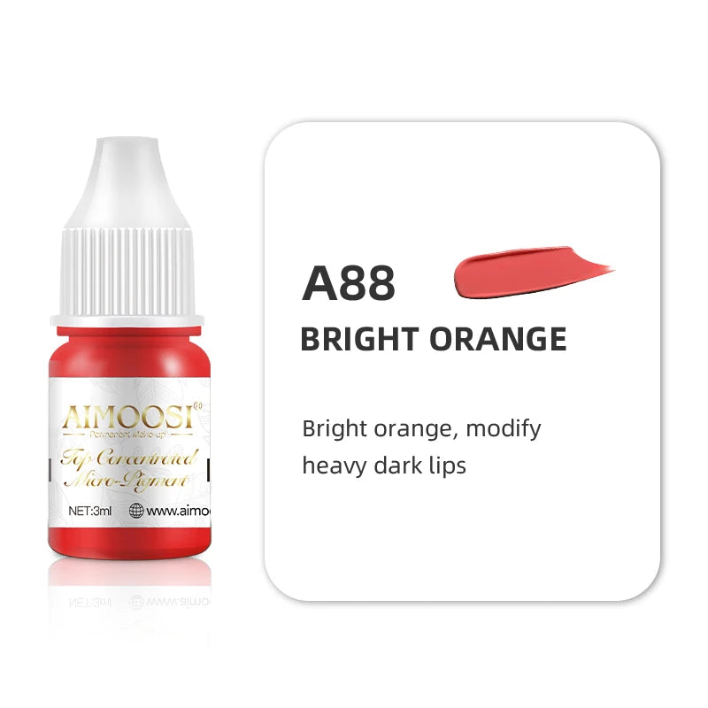 New Top Tattoo Microblading Paint Ink 3ml Pigment For Semi Permanent Body Art Eyebrows Eyeliner Lips Tint Makeup Supplies