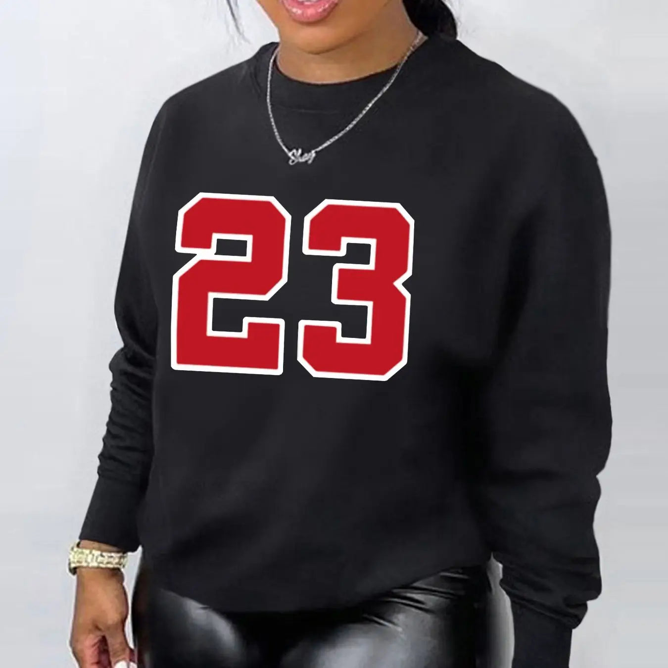 Women's Autumn Winter Sweaters  Black Loose Plus Size  Female hoodie Long Sleeves O-neck Pullovers Sporty and Rich Clothing