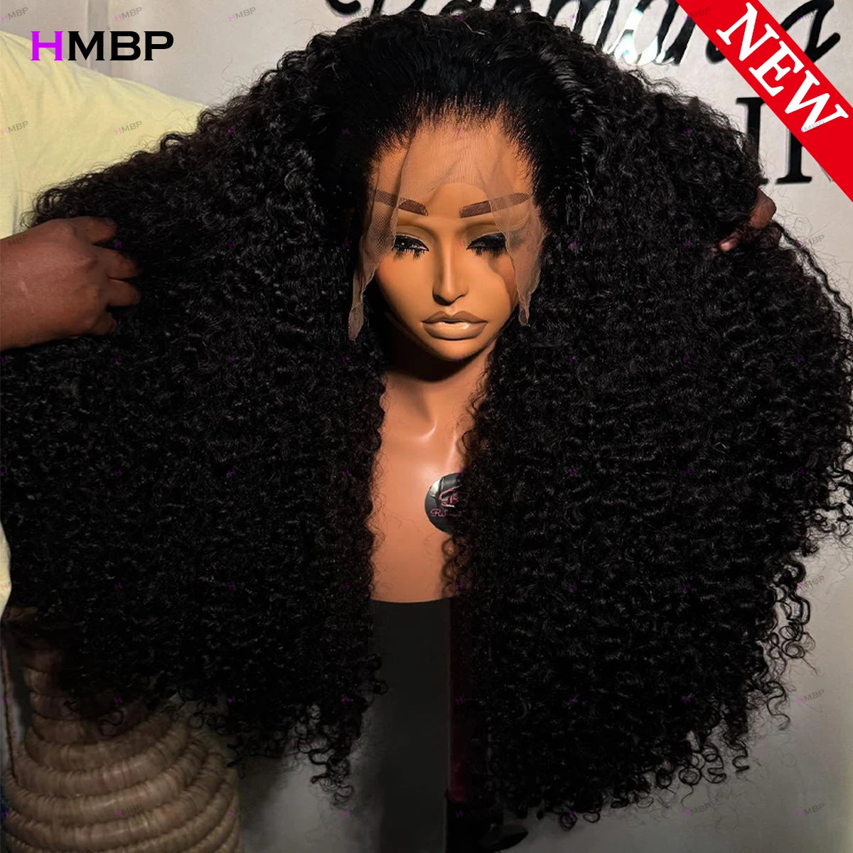 Jerry Curly 450 Density Glueless Lace Frontal Wig Human Hair Ready To Wear 360 HD Lace Frontal Wigs Pre Plucked Hair For Women