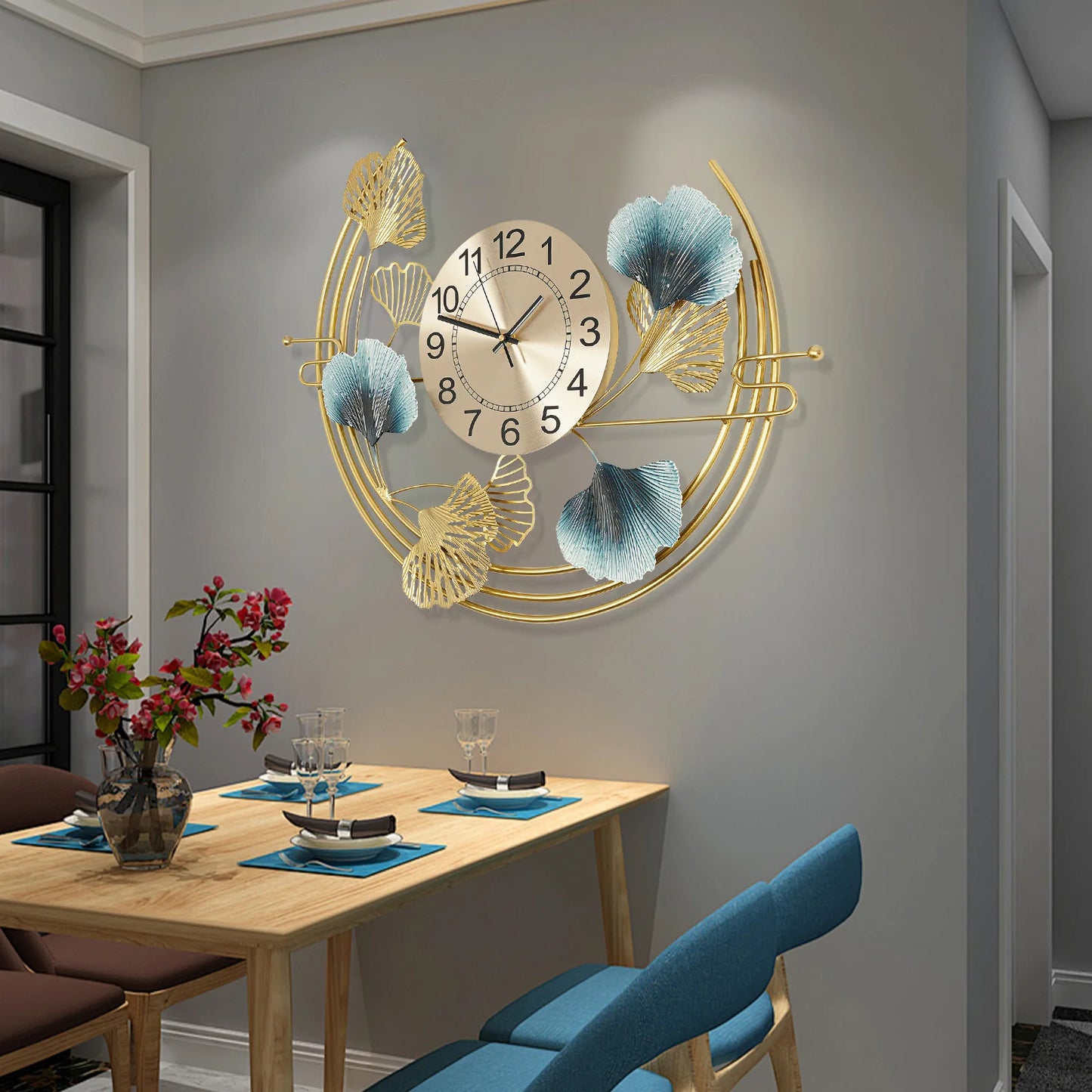 Wanduhr für Wohnzimmerdekoration 67*52cm Dekorative Wanduhr, Große Wanduhr