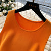 Sexy Backless Knit tassel High Waist Pleated Dress Casual A-line Dress Beach Vestidos Women Evening Party