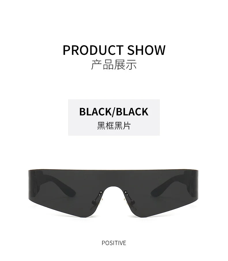 Neue Mode Bunte Sport-Sonnenbrillen Damen Cyberpunk Randlose Sonnenbrille Anti-UV Fahr-Sonnenbrille UV400 Oculos De Sol