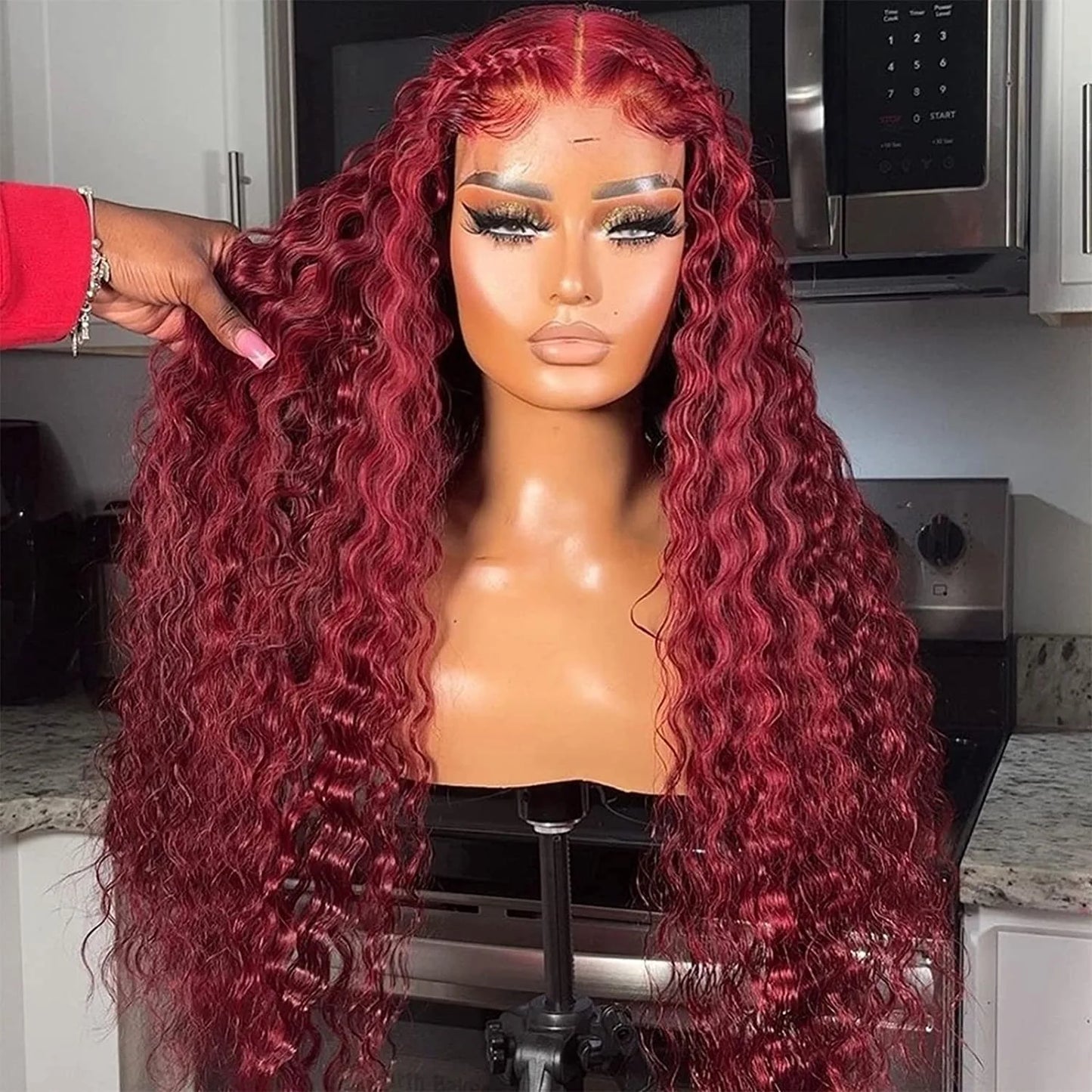 Burgundy Wig Human Hair 99j 13x6 Deep Wave Lace Front Wigs Human Hair Pre Plucked HD Transparent Lace Frontal Wigs For Women